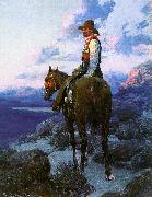 Johnson, Frank Tenney The Rustler oil painting artist